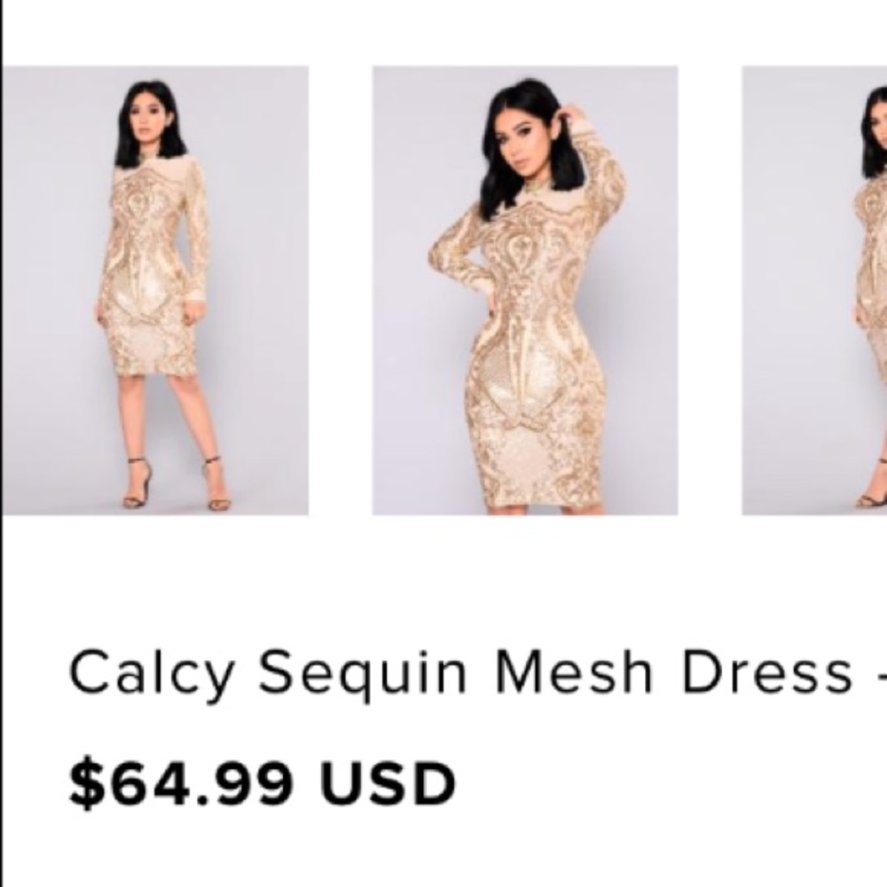 NYP!! NEW FASHION NOVA SMALL SEQUIN CALCY DRESS